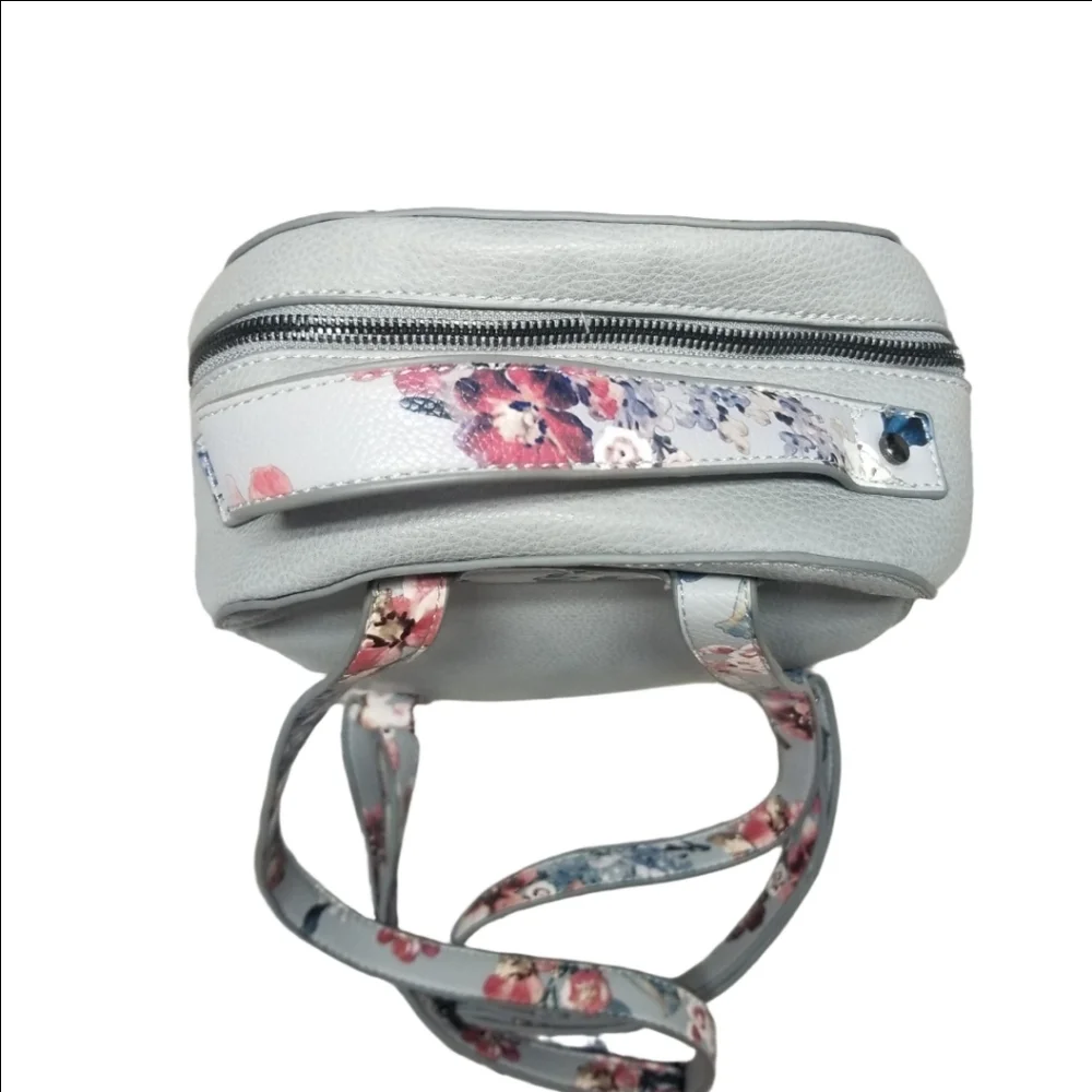 Celine Dion Light Gray Floral Mini Backpack - Picture 8 of 12